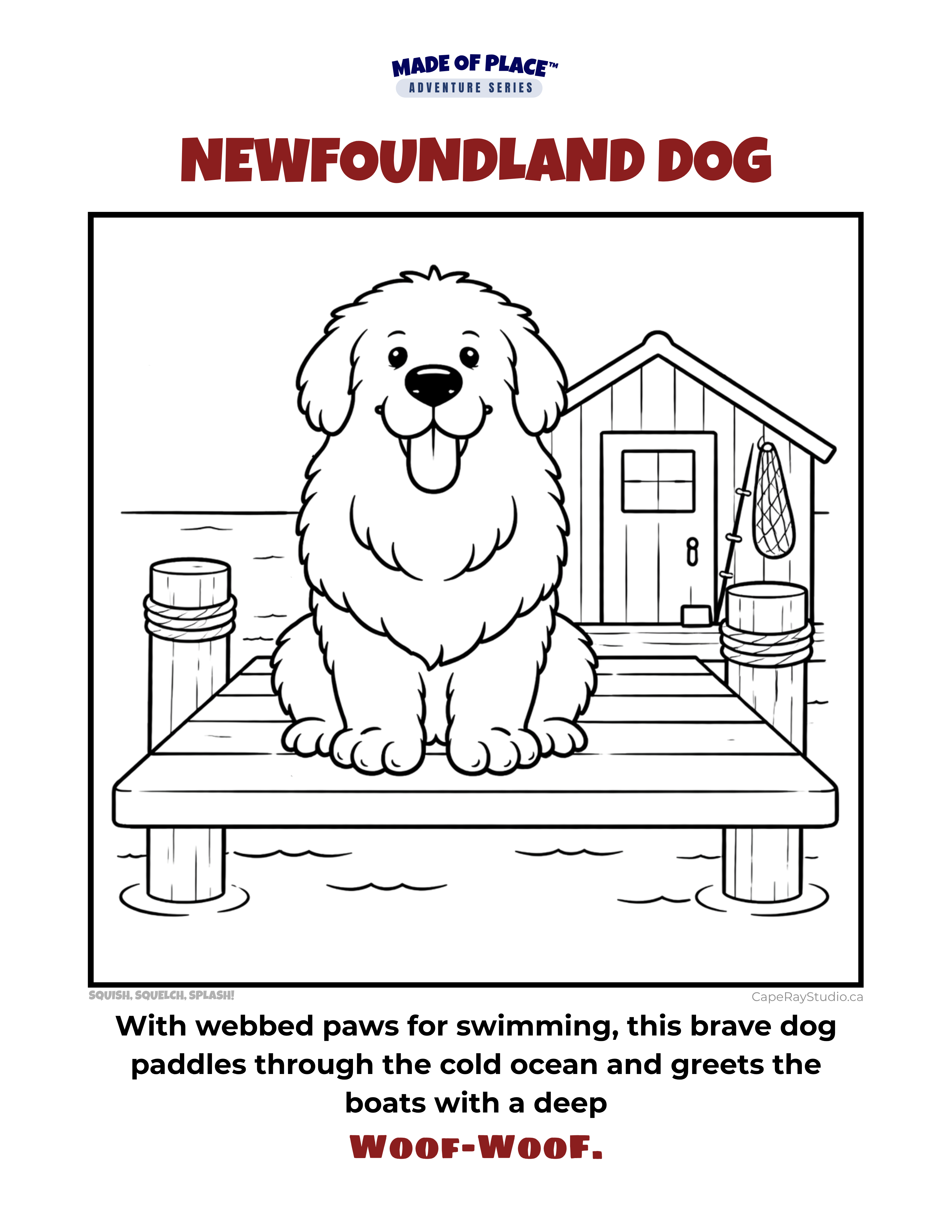 Newfoundland Dog Colouring Page