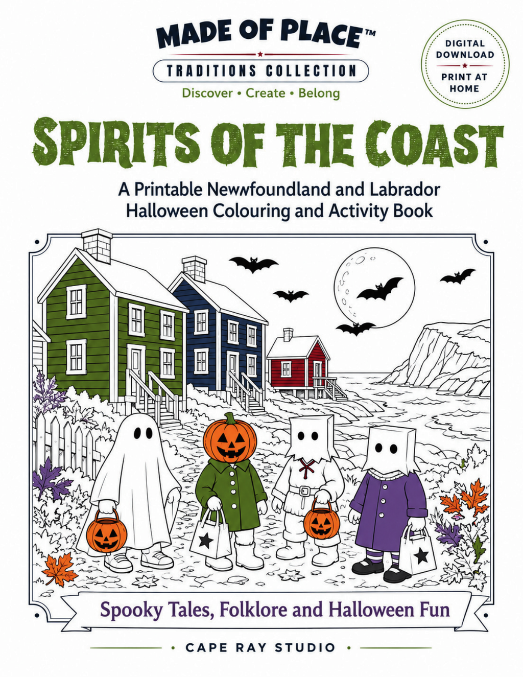 Spirits of the Coast: Newfoundland and Labrador Halloween Activity Book | Printable PDF