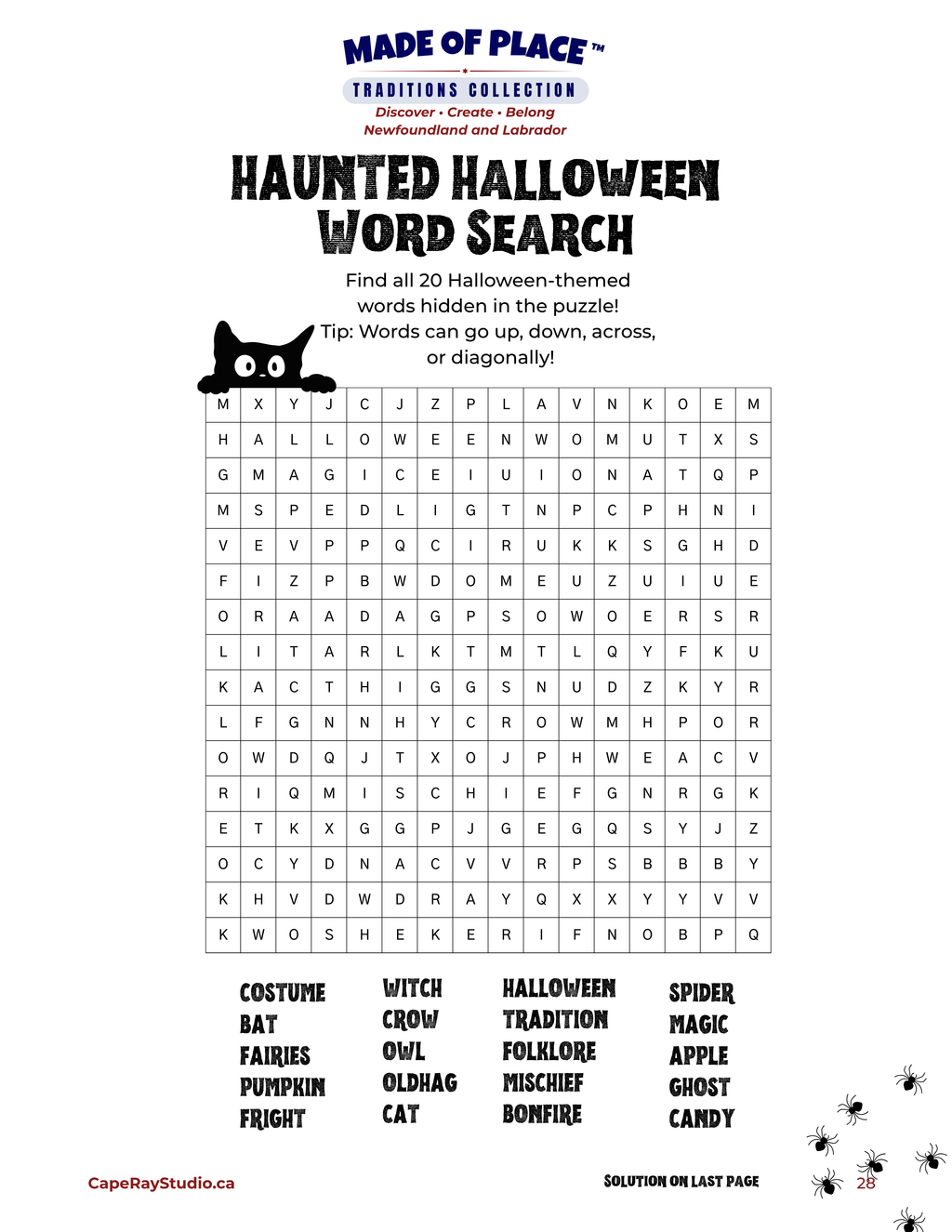 Spirits of the Coast: Newfoundland and Labrador Halloween Activity Book | Printable PDF