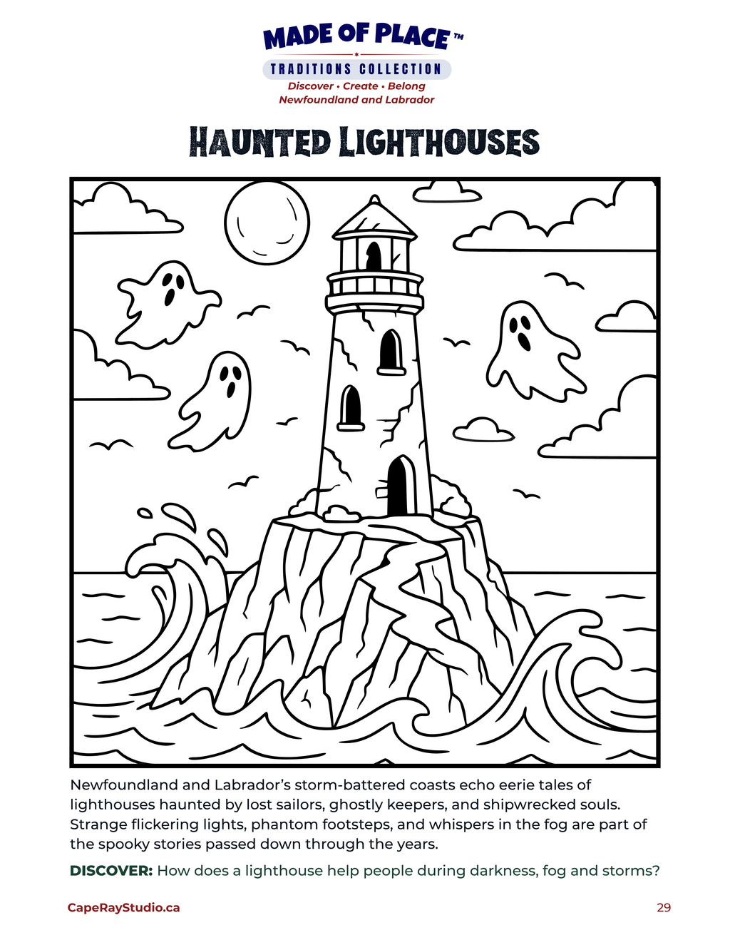 Spirits of the Coast: Newfoundland and Labrador Halloween Activity Book | Printable PDF