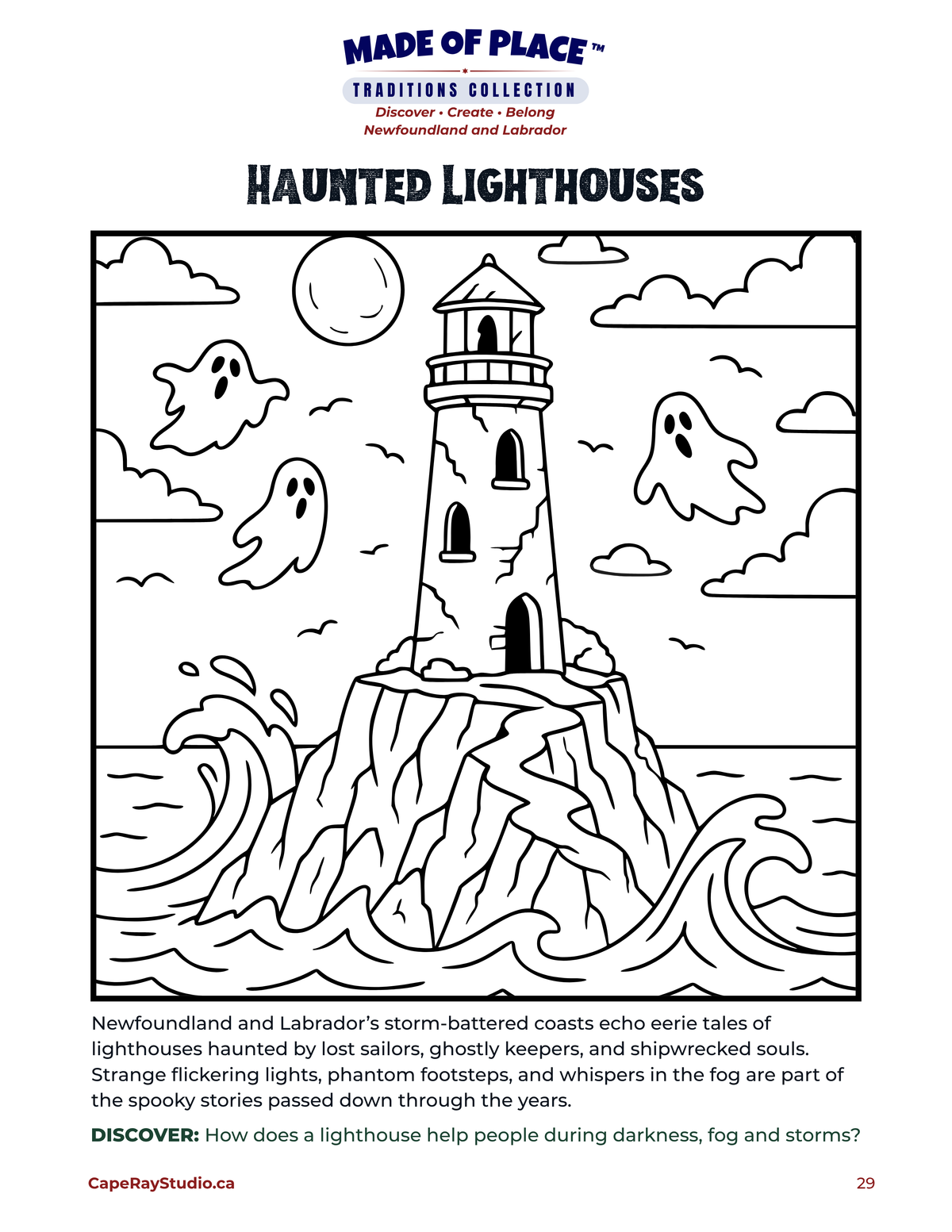 Spirits of the Coast: Newfoundland and Labrador Halloween Activity Book | Printable PDF