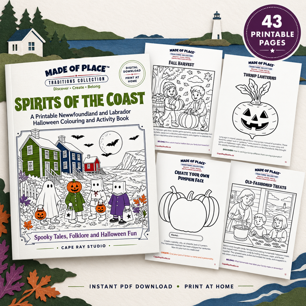 Spirits of the Coast: Newfoundland and Labrador Halloween Activity Book | Printable PDF